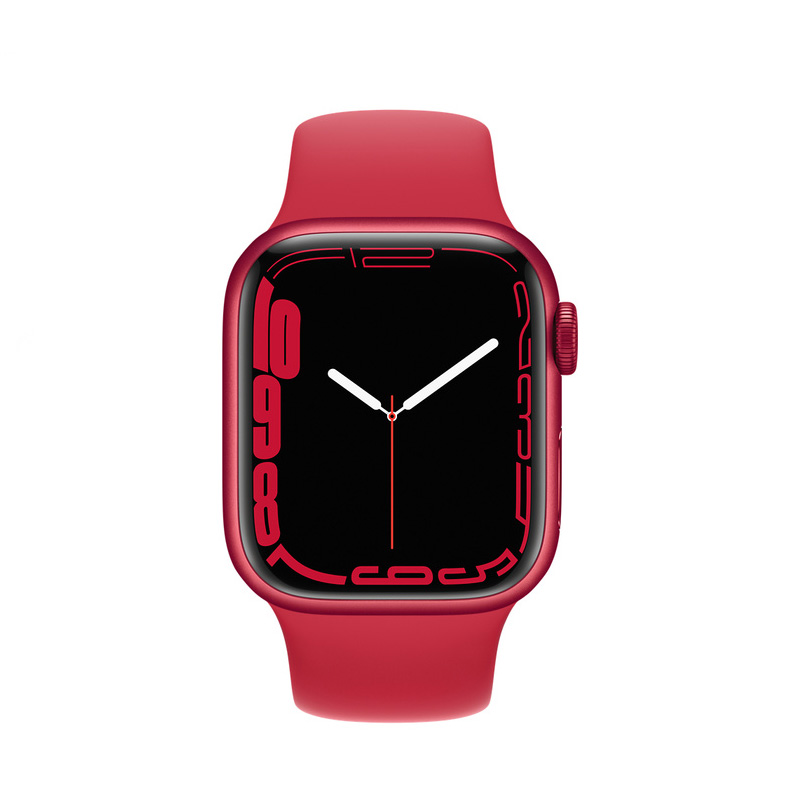 Apple Watch - Series 7 - 41mm Red Aluminum - (Product) Red Sport Band 03