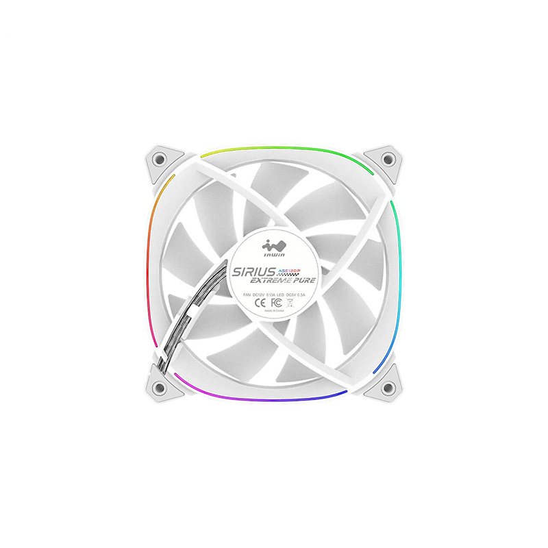 InWin Sirius Extreme ASE120P | 120mm ARGB Fan | 3-Pack | Bundled ARGB Controller | White
