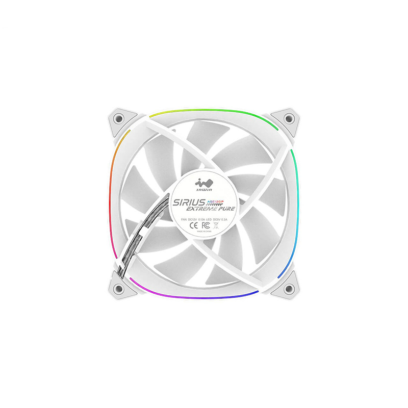 InWin Sirius Pure ASP120 | 120mm ARGB Fan | 3-Pack | Bundled ARGB Controller | White