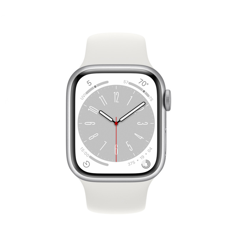 Apple Watch Series 8 | 41mm Silver Aluminum | White Sport Band