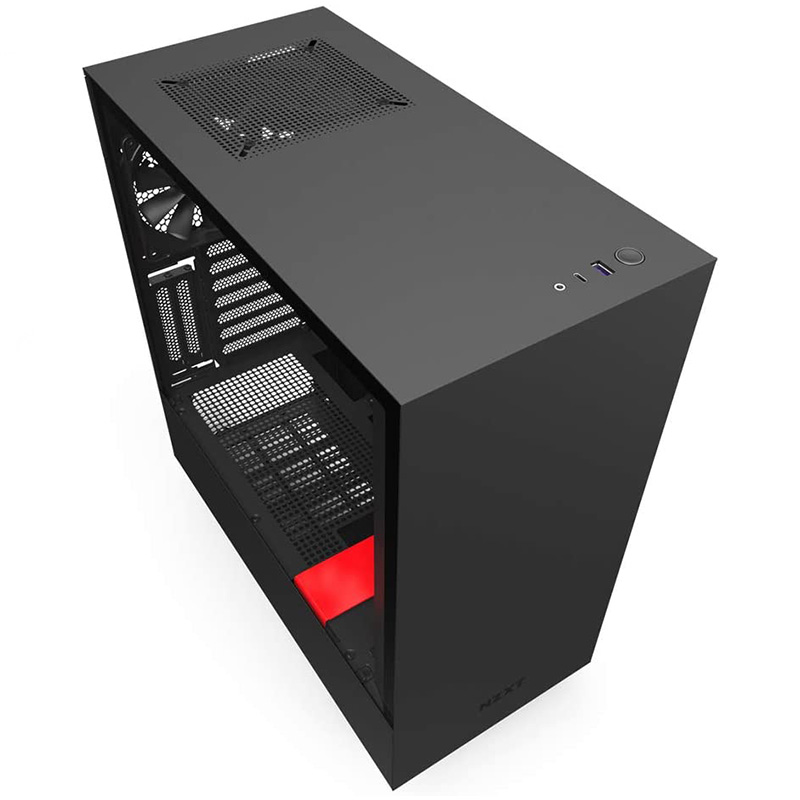 NZXT H510i | Matte Black with Red