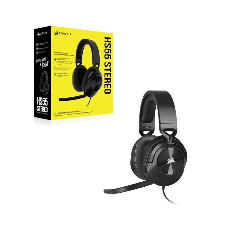 Corsair HS55 | Stereo Gaming Headset | Carbon