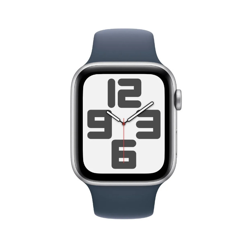 Apple Watch SE | 40mm Silver Aluminum | Storm Blue Sport Band | M/L