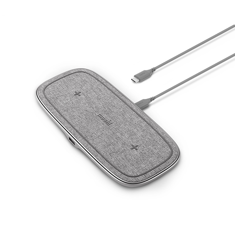 Moshi Sette Q | Dual Wireless Charging Pad | Nordic Gray