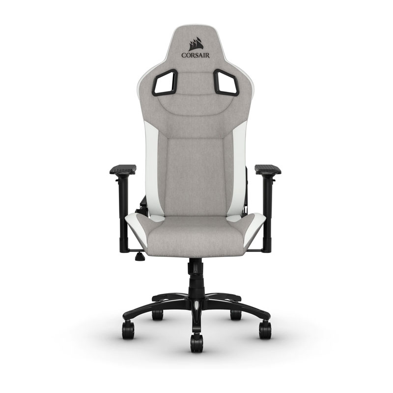 Corsair T3 Rush | Fabric Gaming Chair | Grey with White