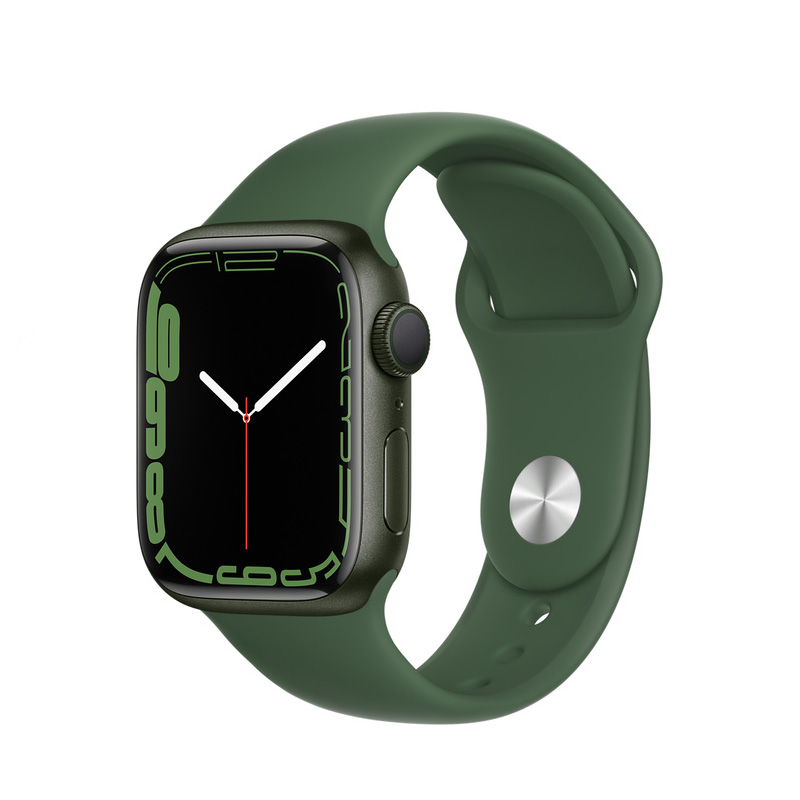 Apple Watch - Series 7 - 41mm Green Aluminum - Clover Sport Band