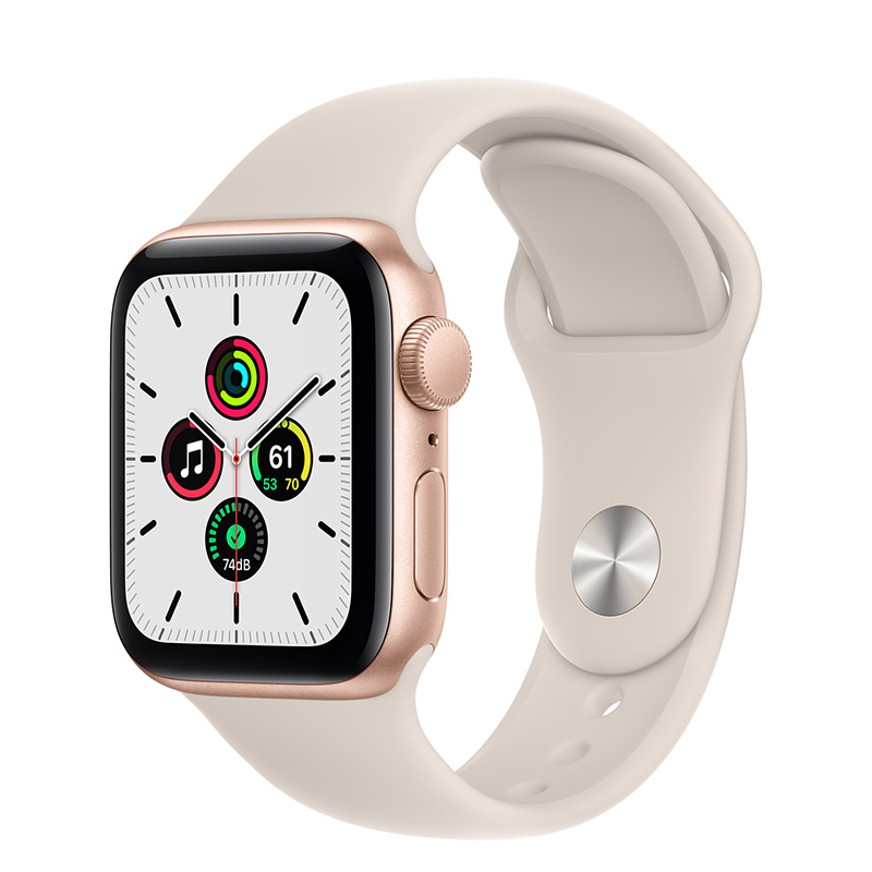 Apple Watch SE | 40mm Gold Aluminum | Starlight Sport Band