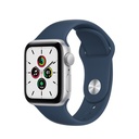 Apple Watch SE | 44mm Silver Aluminum | Blue Sport Band