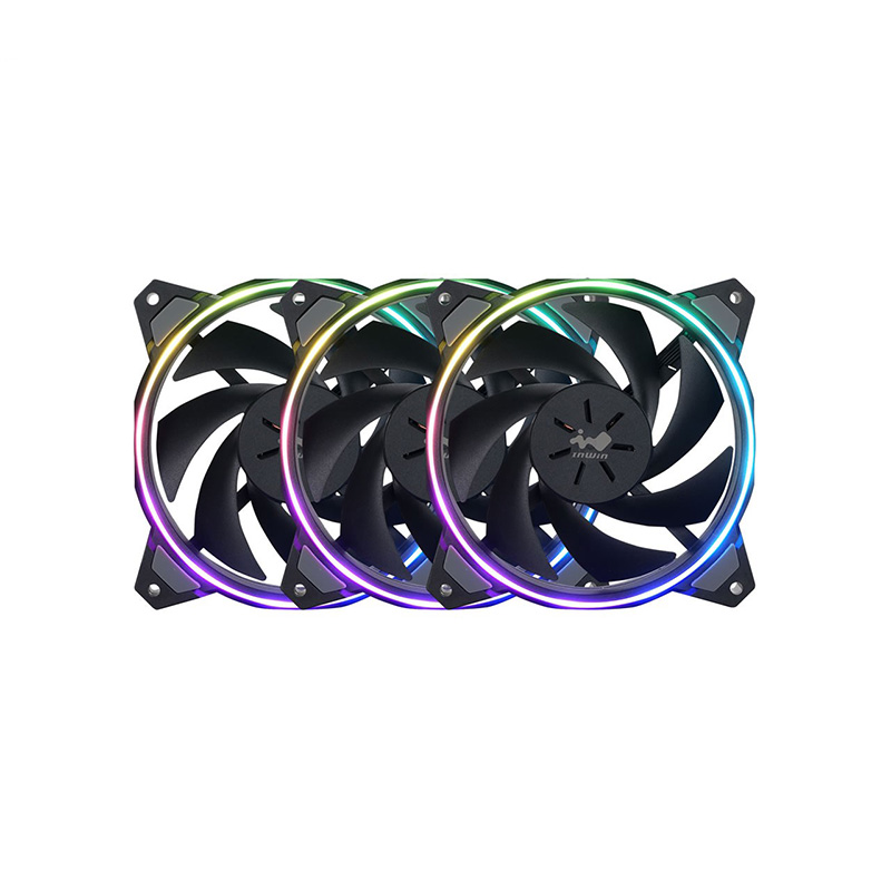 InWin Sirius Loop ASL120 | 120mm ARGB Fan | 3-Pack | Bundled ARGB Controller | Black