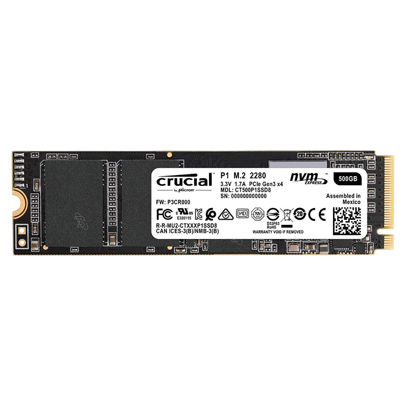 Crucial P1 Series SSD (M.2 - NVME) - 500GB