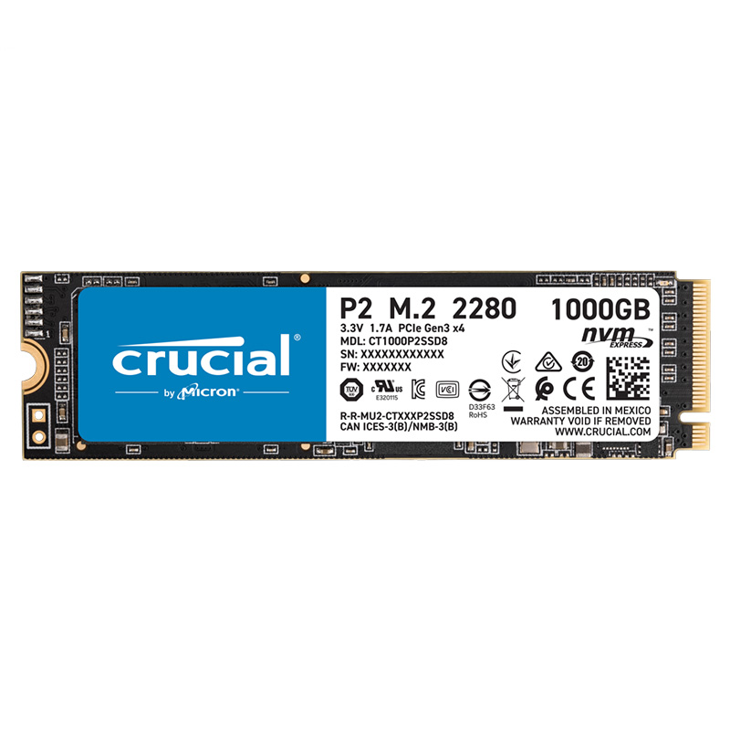 Crucial P2 Series SSD (M.2 - NVME) - 1TB