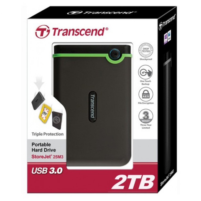 Transcend StoreJet M3 2.5 Inch - 2TB USB 3.1