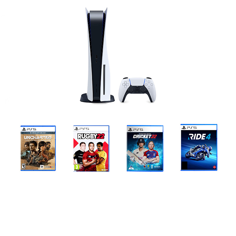 Sony Playstation 5 | Ultra HD Blu-Ray Edition | 4 Game Bundle