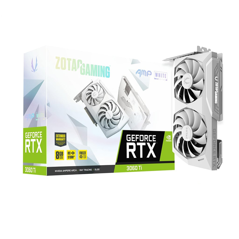 Zotac GeForce RTX 3060 Ti | Twin Edge White Edition | 8GB GDDR6