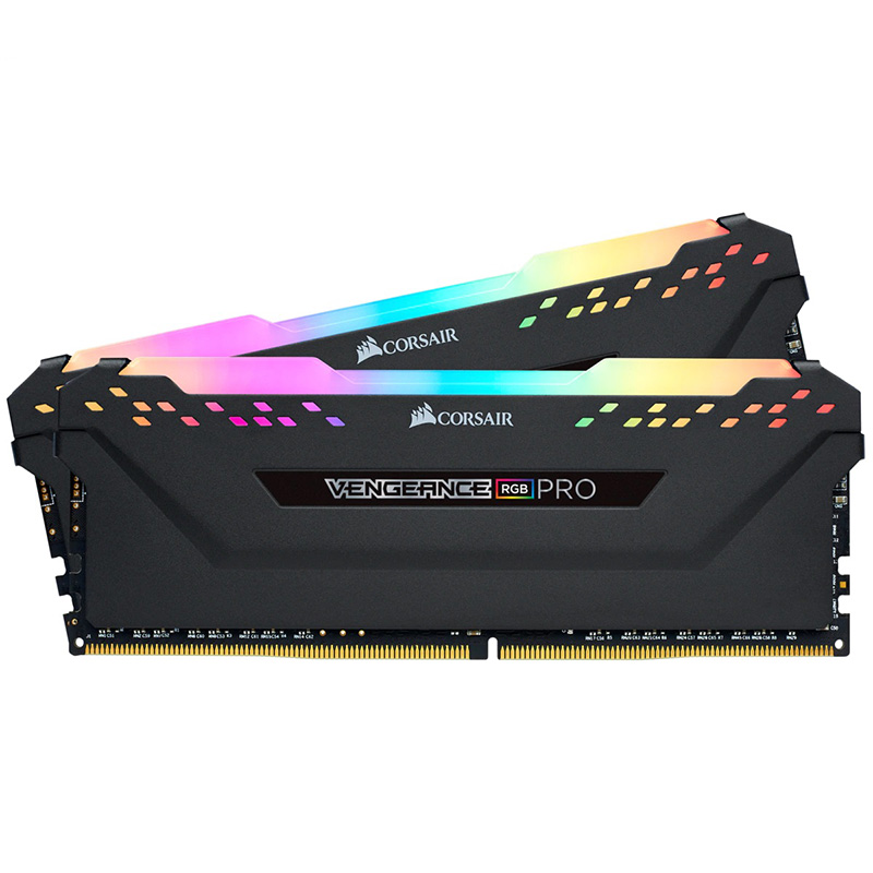 Corsair Vengeance RGB Pro 16GB DDR4-3200 Kit (2x8GB) - Black Heatsink