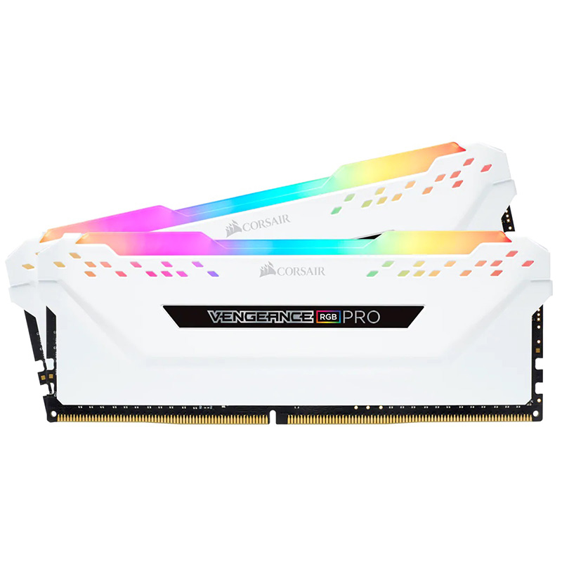 Corsair Vengeance RGB Pro 16GB DDR4-3600 Kit (2x8GB) - White Heatsink