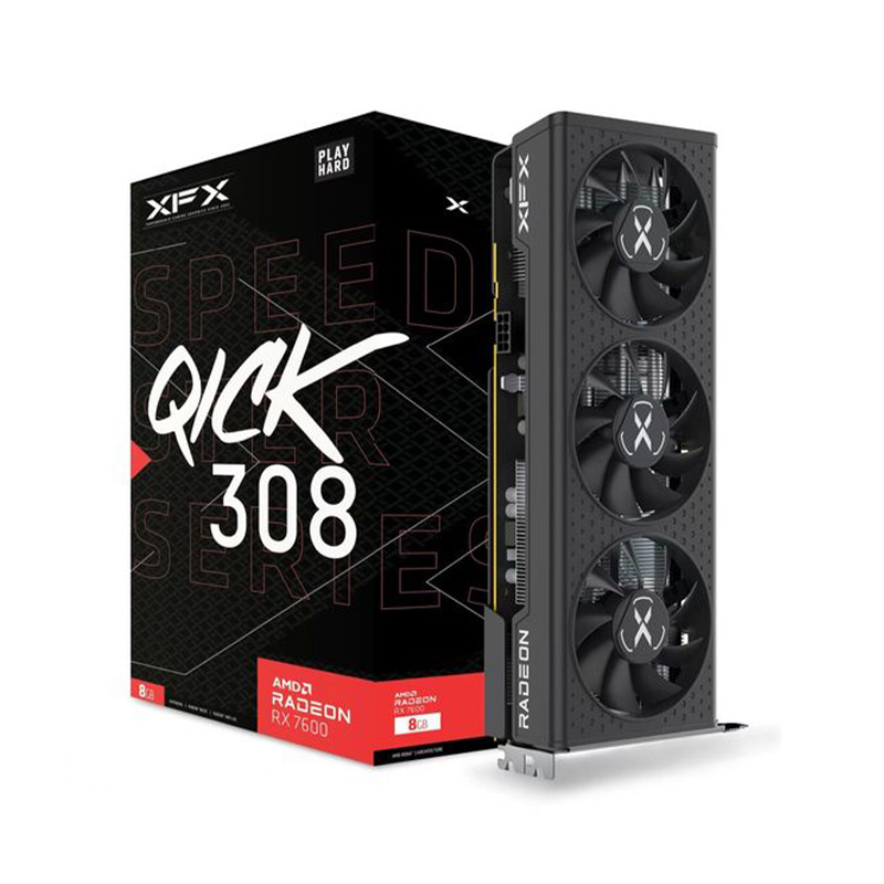 [GPU-XFX-RX-76PQICKBG] XFX Radeon RX7600 Speedster QICK | 8GB GDDR6