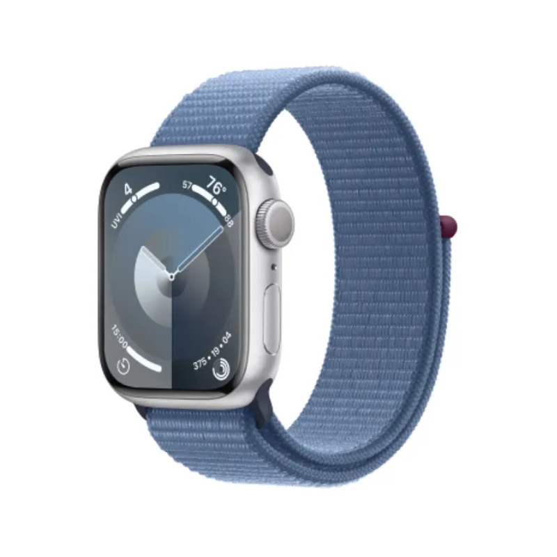 Apple Watch Series 9 | 41mm Silver Aluminum | Storm Blue Sport Loop