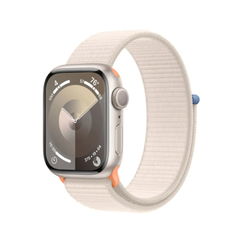 Apple Watch Series 9 | 45mm Starlight Aluminum | Starlight Sport Loop