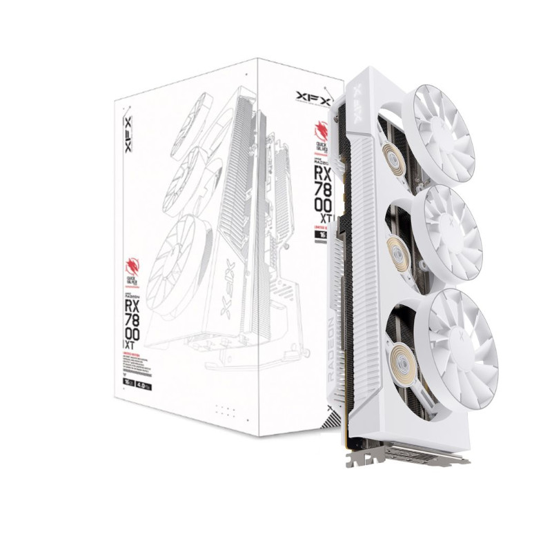 XFX Radeon RX7800 XT Magnetic Air | Arctic White | 16GB GDDR6