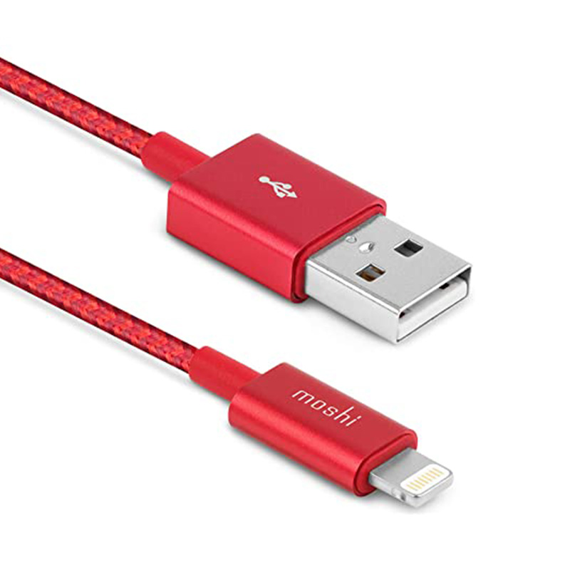 Moshi Integra | USB to Lightning Cable | Crimson Red