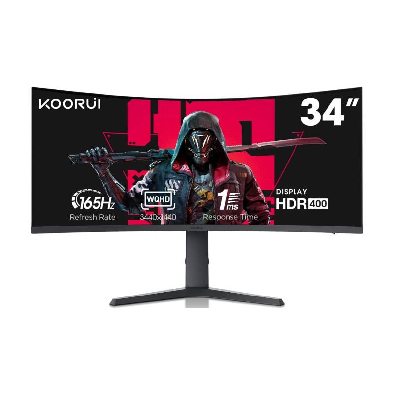 [MON-KOO-34E6UC] KOORUI 34E6UC | 34" Curved Gaming Monitor | 165Hz | 3440x1440