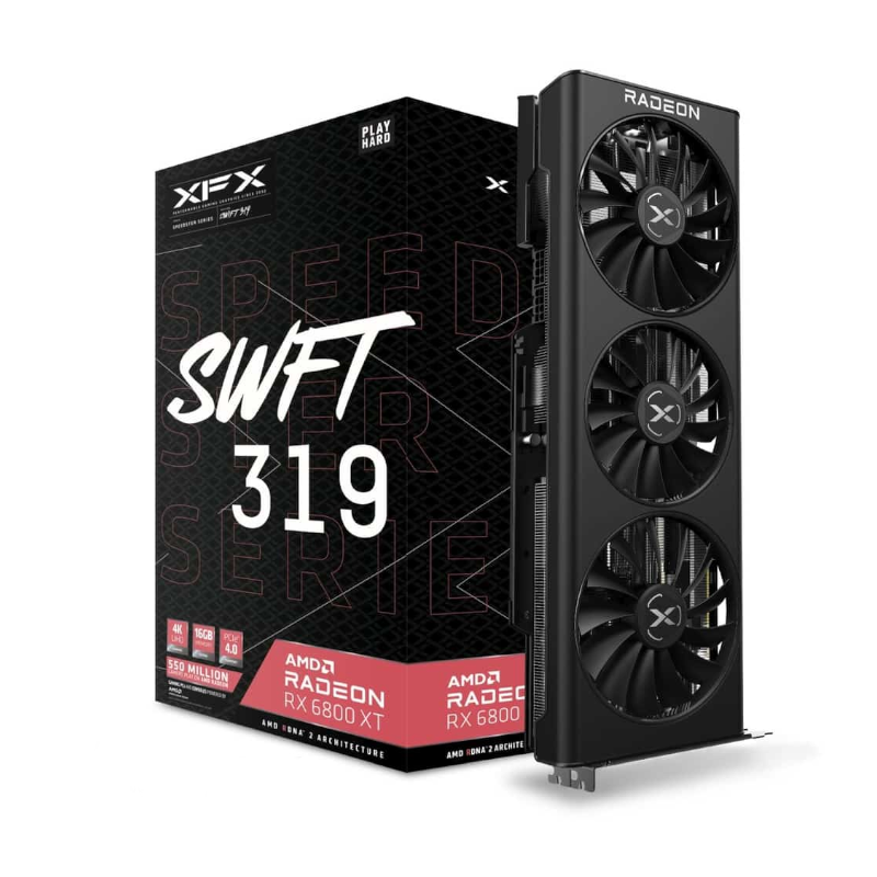 [GPU-XFX-RX-68XLAQBDG] XFX Radeon RX6800 Speedster SWFT | 16GB GDDR6