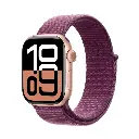 Apple Watch Series 10 | 42mm Rose Gold Aluminium | Plum Sport Loop