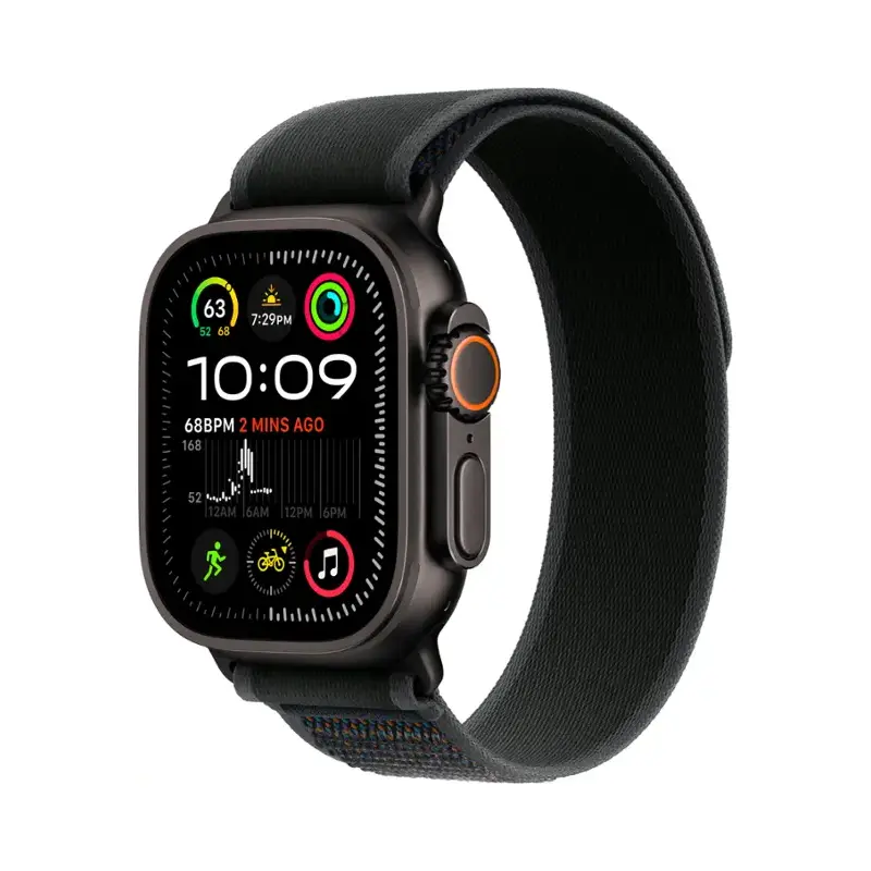 Apple Watch Ultra 2 | 49mm Black Titanium | Black Trail Loop | S/M