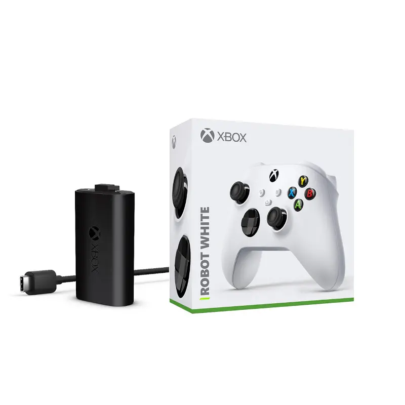 XBOX Series X Wireless Controller | Robot White | Charge Kit Combo