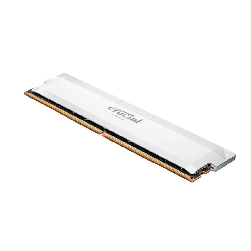 Crucial Pro OC DDR5 UDIMM | 16GB-6400 | White 