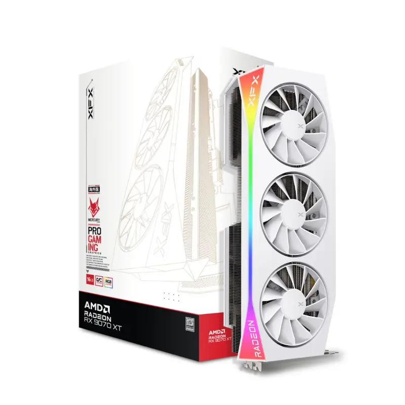 XFX Radeon RX9070 XT Mercury | White | RGB | 16GB GDDR6