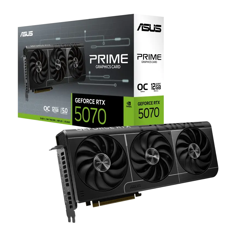 [GPU-ASUS-PRIME-RTX5070-012G] ASUS GeForce RTX 5070 PRIME OC | 12GB GDDR7