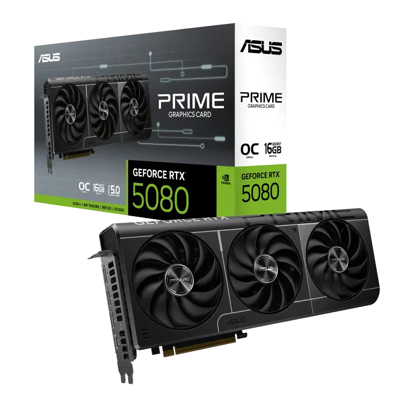 [GPU-ASUS-PRIME-RTX5080-O16G] ASUS GeForce RTX 5080 PRIME OC | 16GB GDDR7