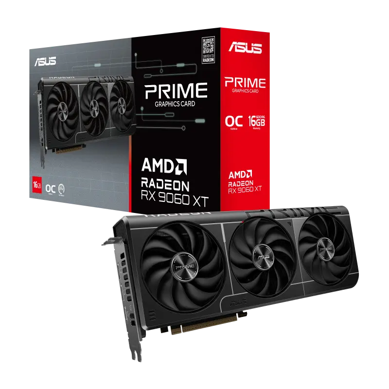 [GPU-ASUS-PRIME-RX9060XT-O16G] ASUS Prime Radeon RX 9060 XT OC | 16GB GDDR6