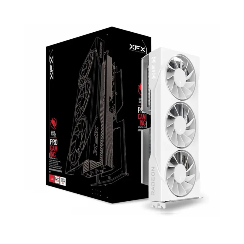 [GPU-XFX-RX-96TS316W7] XFX Swift Radeon RX 9060 XT OC Triple Fan Edition | 16GB GDDR6 | White