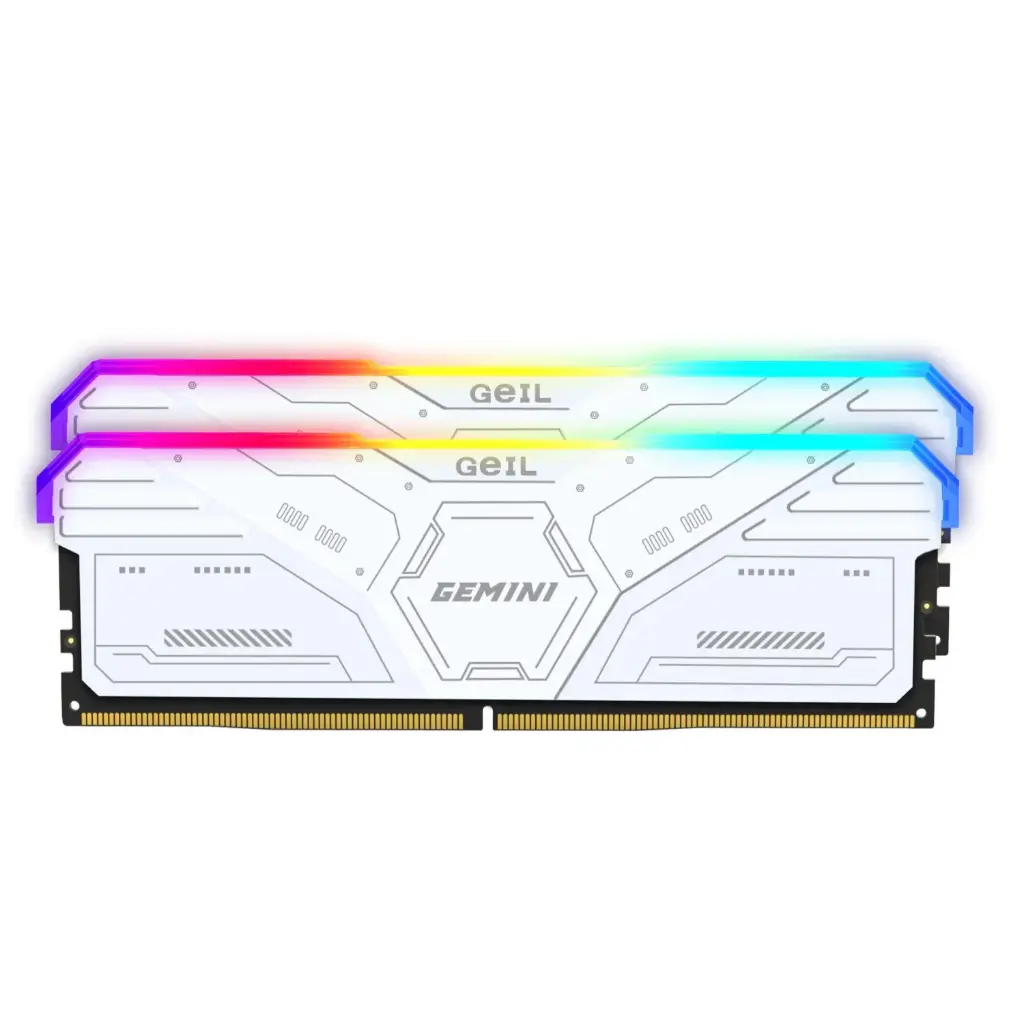 [RAM-GL-DDR5-UD-32GB-6000-GEM-WH] Geil Gemini RGB | 32GB DDR5-6000 | 2x16GB | White