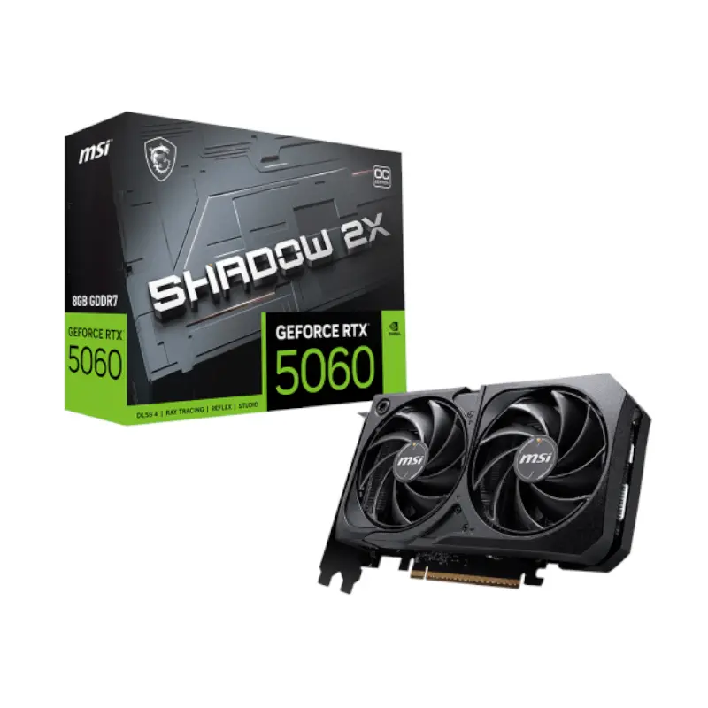 [GPU-MSI-5060-SH-OC-8GB] MSI GeForce RTX 5060 Shadow 2X OC | 8GB GDDR7