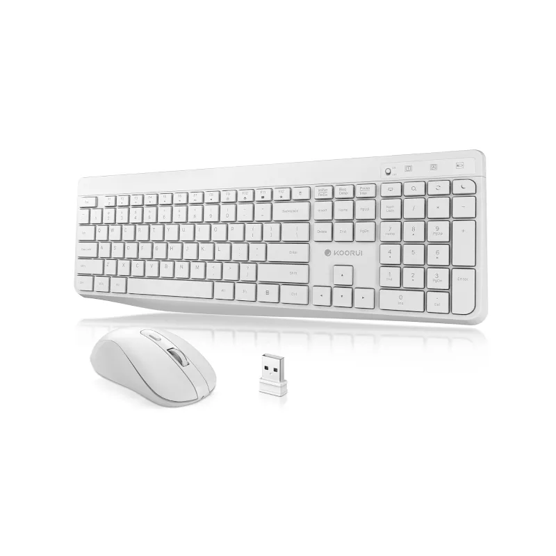 [KB-KOO-BK0104-WH] Koorui BK0104 | Wireless Keyboard and Mouse Combo | White