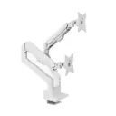 Arozzi Alzare Neo Duo | Gas Spring Dual Monitor Arm | White
