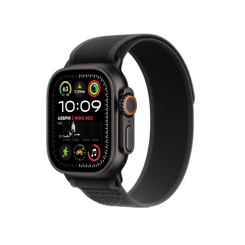 Apple Watch Ultra 2 | 49mm Black Titanium | Black Trail Loop | S/M