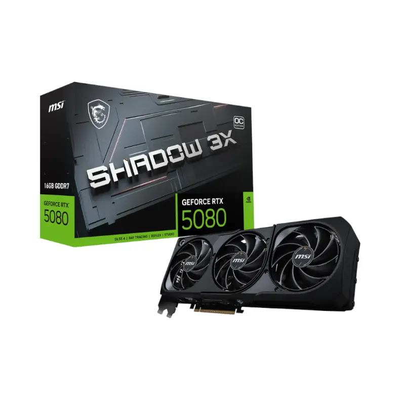 [GPU-MSI-5080-SH-OC] MSI GeForce RTX 5080 Shadow 3X OC | 16GB GDDR7