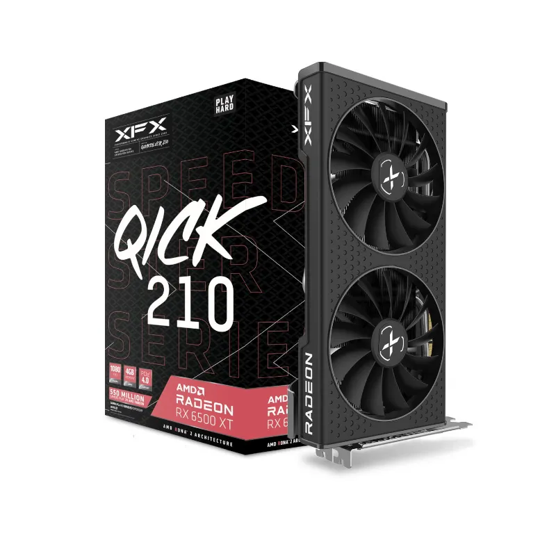 [GPU-XFX-RX-65XT4DBDG] XFX Radeon RX6500 XT Speedster QICK | 4GB GDDR6