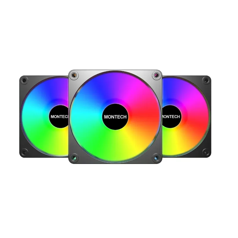 [CS-MT-GF120-V2-3X-BK] Montech GF120 V2 ARGB PWM | 3-in-1 | Black