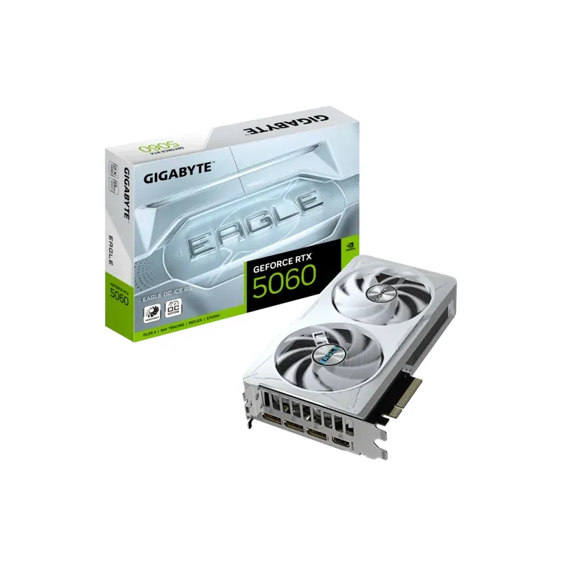 [GPU-GB-GV-N5060-EAGLEOC-ICE-8GD] Gigabyte GeForce RTX 5060 Eagle OC ICE | 8GB GDDR7