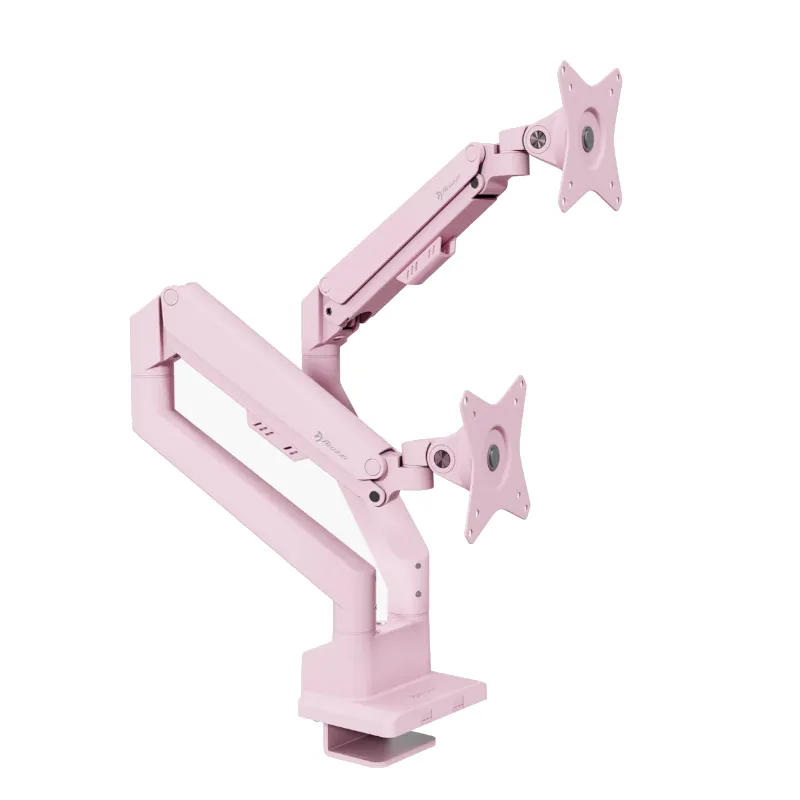 Arozzi Alzare Neo Duo | Gas Spring Dual Monitor Arm | Pink