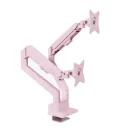 Arozzi Alzare Neo Duo | Gas Spring Dual Monitor Arm | Pink