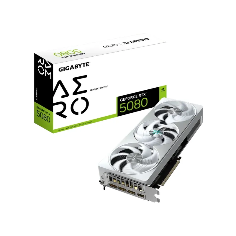 [GPU-GB-AERO-RTX5080-O16G] Gigabyte GeForce RTX 5080 AERO OC | 16GB GDDR7