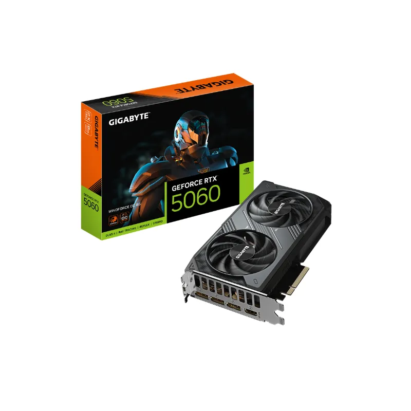 [GPU-GB-GV-N5060WF2OC-8GD] Gigabyte GeForce RTX 5060 Windforce OC | 8GB GDDR7