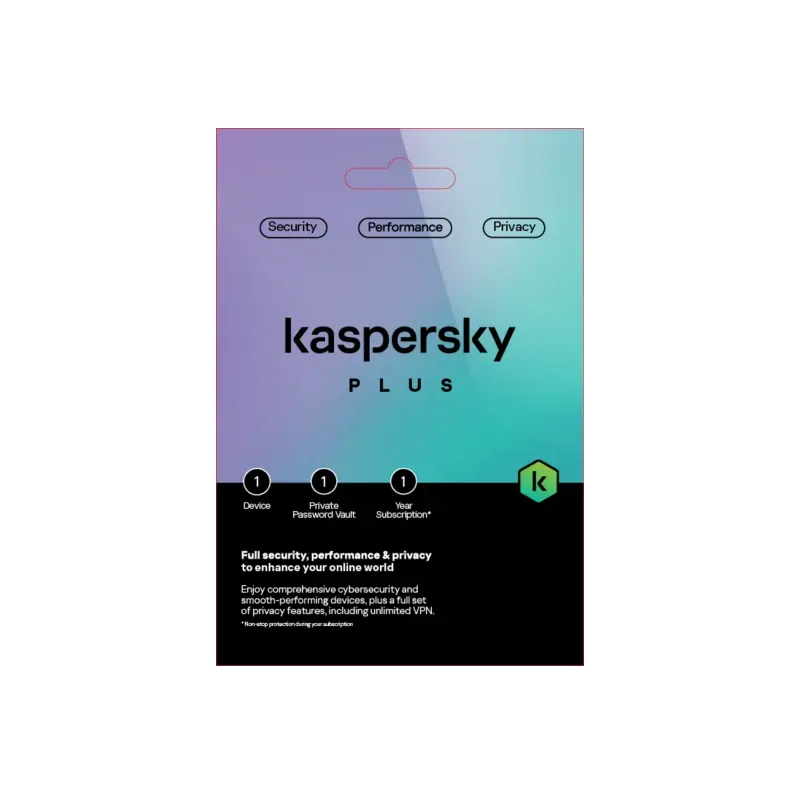 Kaspersky Plus | Internet Security | 1 Device | 1 Year